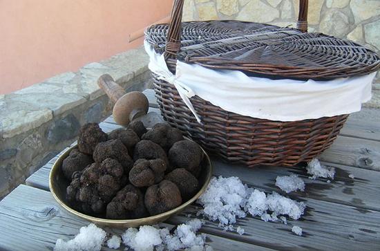 Black truffles.